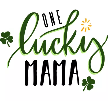 Shamrock lucky mama/baby Mother and daughter shirt - TenStickers