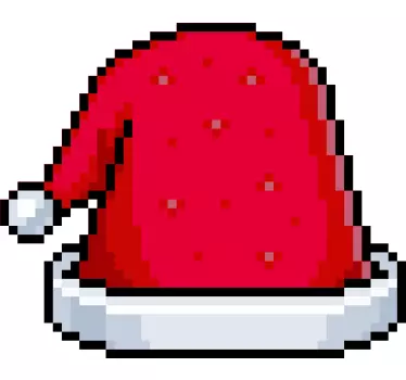 Christmas t-shirt with pixelated santa hat design - TenStickers