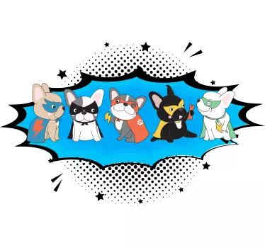 Kids t-shirt superhero dogs collection - TenStickers