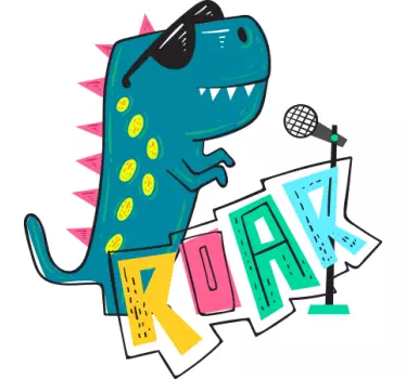 Kids t-shirt cool dinosaur singing - TenStickers