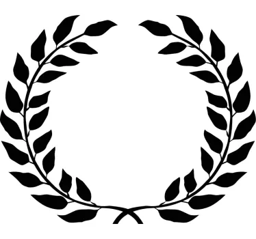 Laurel leaf circle t-shirt - TenStickers