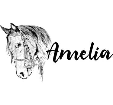 Horse personalised Kids shirt - TenStickers