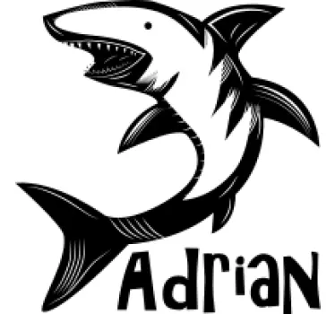 Kids t-shirt personalized shark design - TenStickers