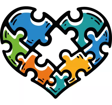 Puzzle heart Mother and daughter shirt - TenStickers