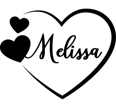 Heart of names t-shirt - TenStickers