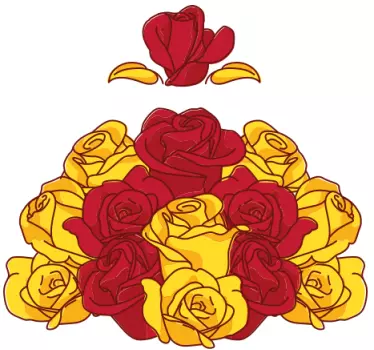 Baby t-shirt colorful rose bouquet - TenStickers