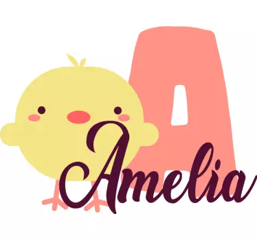 Cute chick and emma kids t-shirt - TenStickers