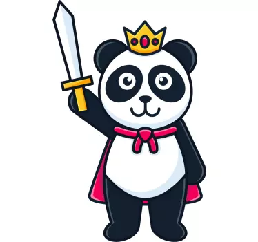 Kids t-shirt king panda adventure - TenStickers