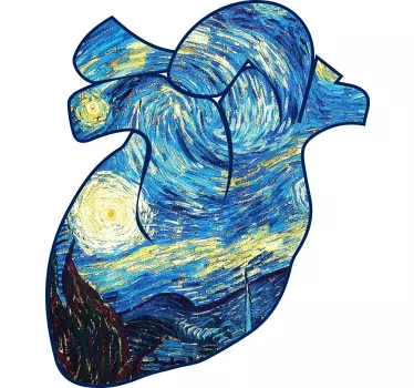 Starry Night Vincent van Gogh inspired t-shirt - TenStickers