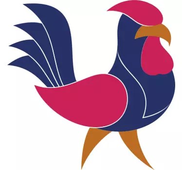 Kids t-shirt colorful rooster bright - TenStickers