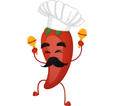Happy chef pepper kids t-shirt - TenStickers
