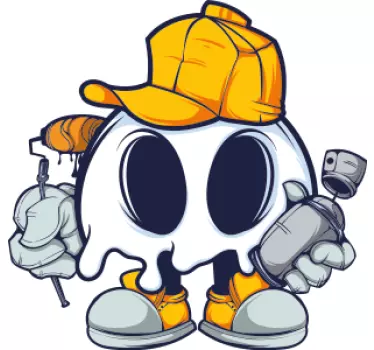 Baby t-shirt cute ghost painter - TenStickers