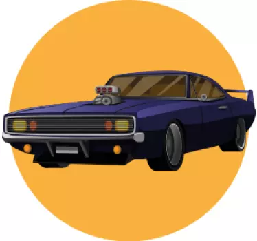 Father and son t-shirts classic muscle car design - TenStickers