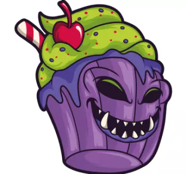 Surprised cupcake expression kids t-shirt - TenStickers