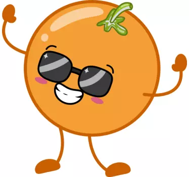 Happy orange character t-shirt - TenStickers