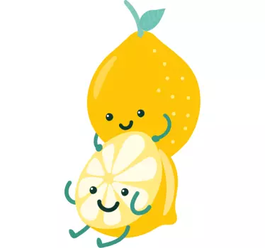 Cheerful lemon characters t-shirt - TenStickers