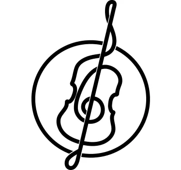 Musical note silhouette t-shirt - TenStickers