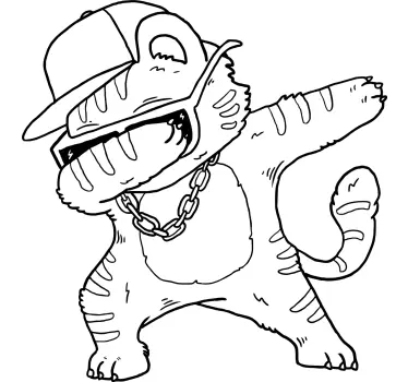 Kids t-shirt cool cat vibe - TenStickers