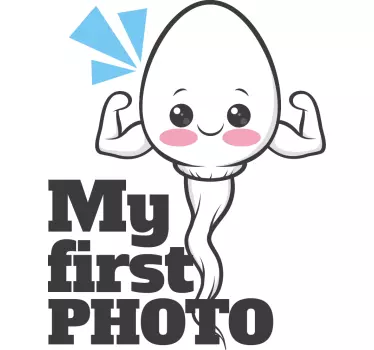 Baby t-shirt my first photo - TenStickers
