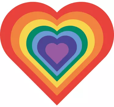 Baby t-shirt with colorful heart layers - TenStickers