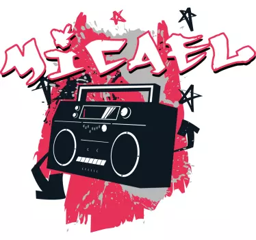 Kids t-shirt retro boombox style - TenStickers