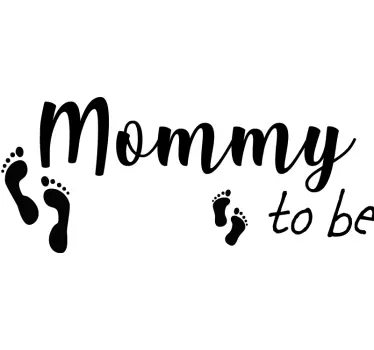 Mother and daughter t-shirt mommy daddy baby feet - TenStickers