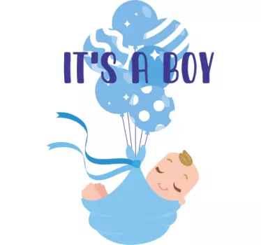 Baby boy reveal baby t-shirt - TenStickers