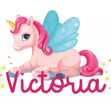 Funny pink happy unicorn Kids shirt - TenStickers