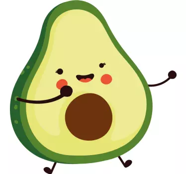 Two female happy avocado matching shirts for couples - TenStickers