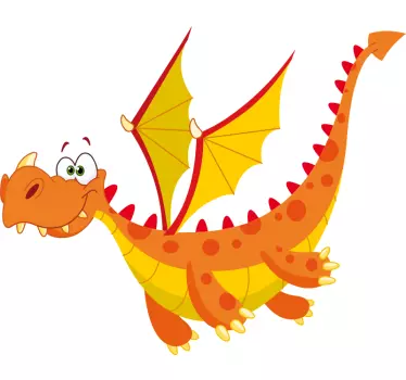 Orange dragon Kids shirt - TenStickers