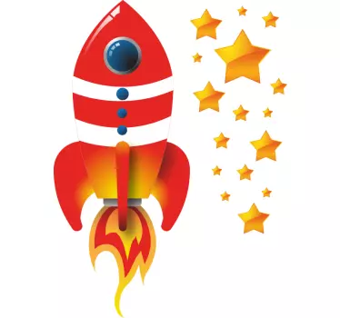 Kids t-shirt rocket ship adventure - TenStickers