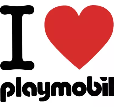Kids t-shirt love playmobil clothing - TenStickers