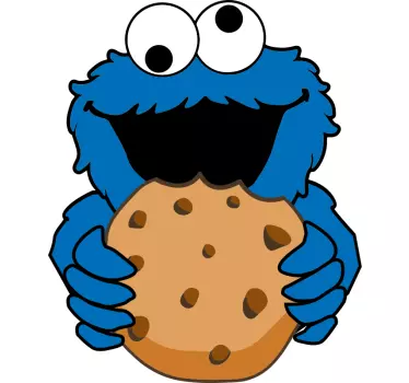Kids t-shirt happy cookie monster - TenStickers