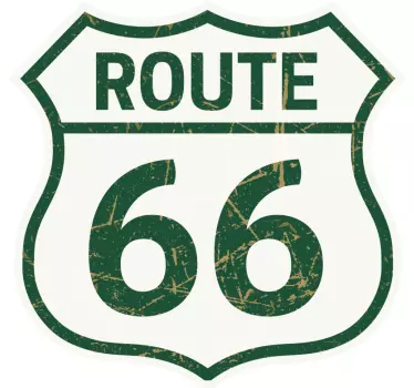 Route 66 green t-shirt - TenStickers