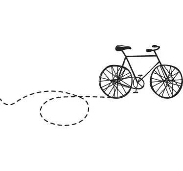 Bicycle outline fun t-shirt - TenStickers