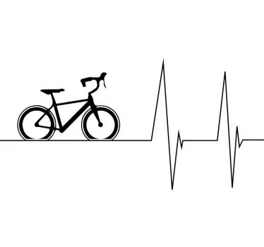 Heartbeat cycling passion t-shirt - TenStickers
