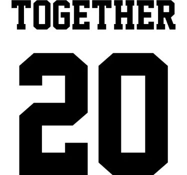 Design with date for couples matching shirts for couples - TenStickers