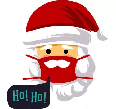 Christmas t-shirt santa in a mask - TenStickers