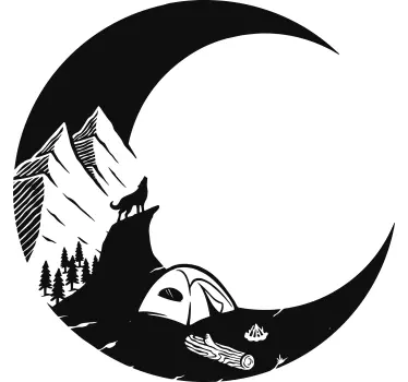 Kids t-shirt moonlit camping adventure - TenStickers