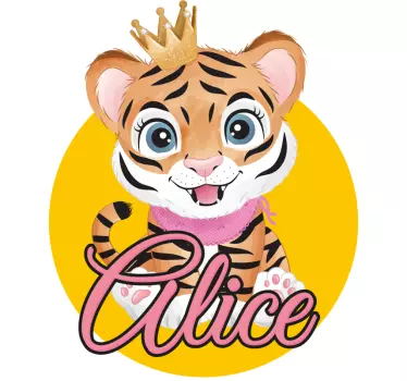 Baby t-shirt cute tiger princess - TenStickers