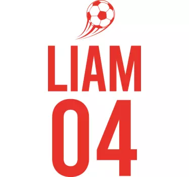 Kids t-shirt liam soccer game - TenStickers