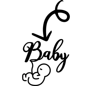 Baby t-shirt for adorable baby announcement - TenStickers