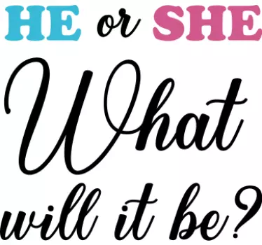 He or she question kids t-shirt - TenStickers