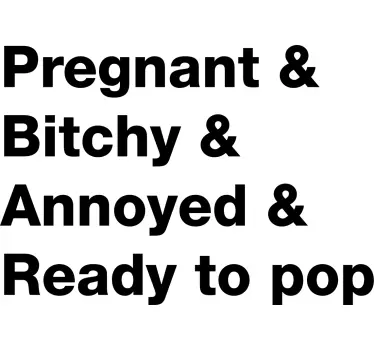 Pregnant funny text t-shirt - TenStickers