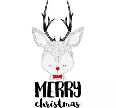 Merry christsmas with reindeer  friends christmas tee shirts - TenStickers