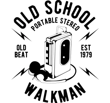 Old school music retro t-shirt - TenStickers