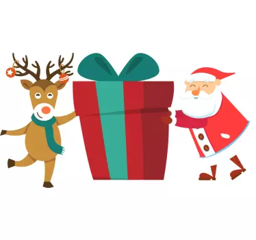 Father and son t-shirts joyful santa gift - TenStickers