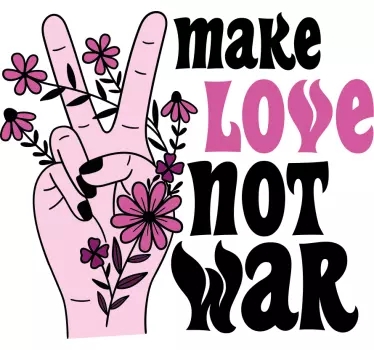 Make love not war t-shirt - TenStickers