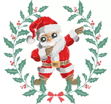 Cartoon Santa Claus doing a dab christmas tee shirts - TenStickers