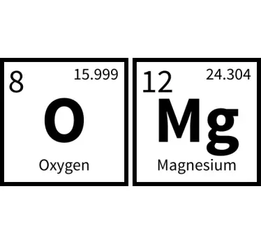 Oxygen magnesium elements t-shirt - TenStickers
